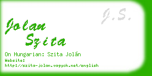 jolan szita business card